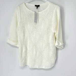 Marble NWT ivory knit sweater women’s medium